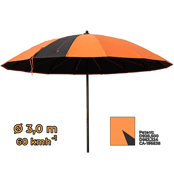 Construction site — work umbrella in use