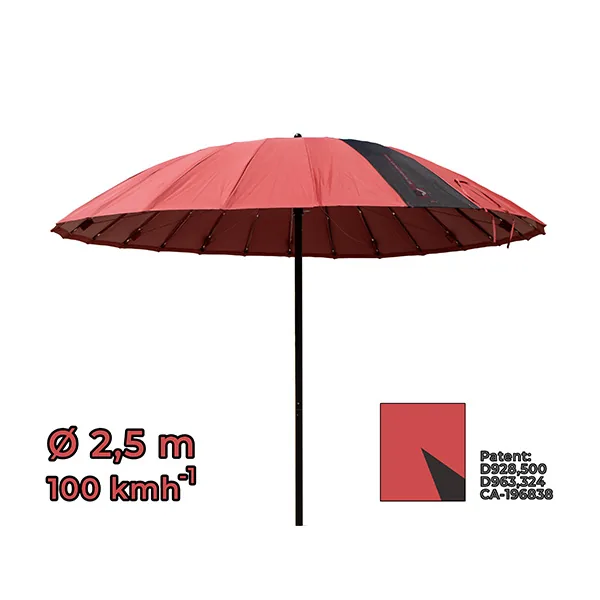 Construction site — work umbrella in use