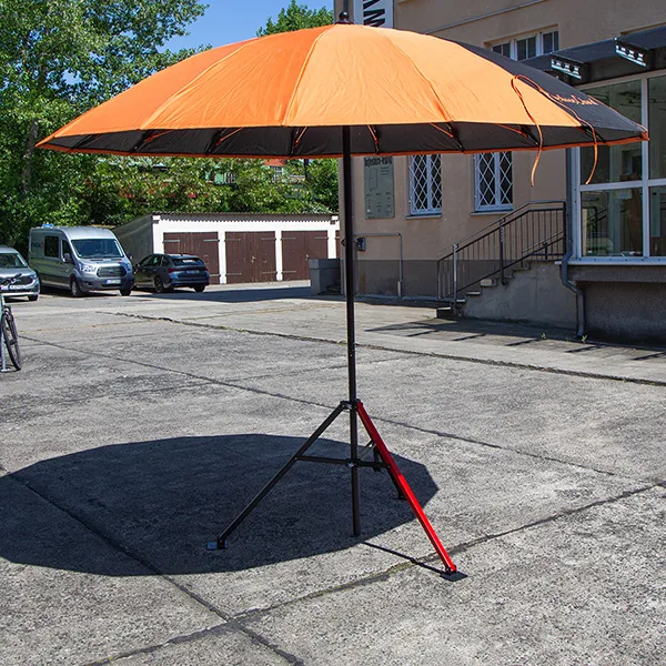 Chantier — parasol de chantier en usage